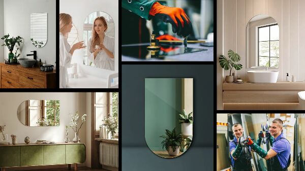 espelho semi oval 40x70 cm