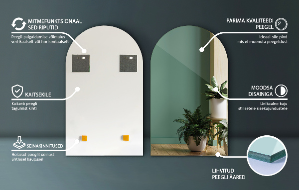 Espelho arco 45x80 cm