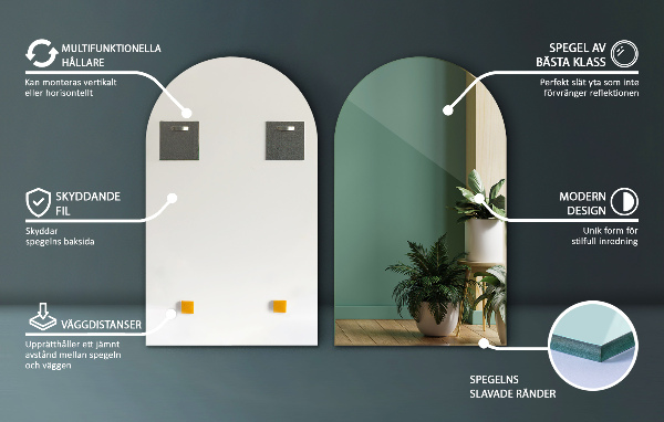 espelho semi oval 50x90 cm