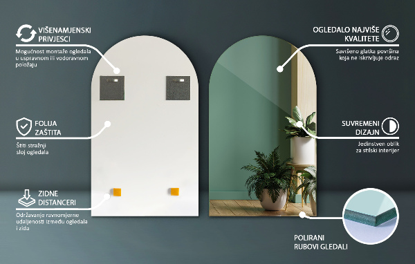 espelho semi oval 50x90 cm