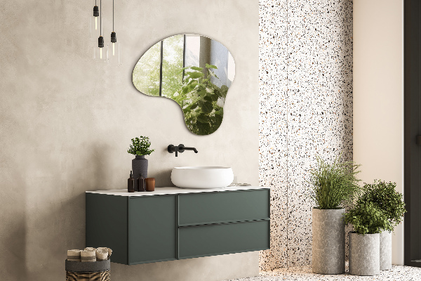 Espelho de forma orgânica sem moldura 58x58 cm