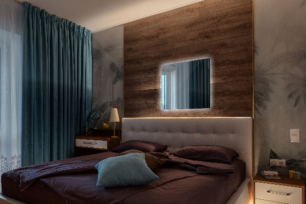 Espelho retangular LED 50x50 cm