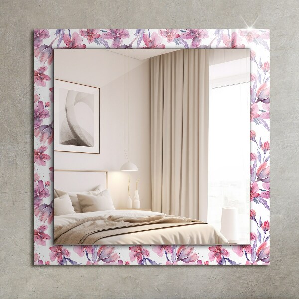 Espelho decorativo flores em aquarela