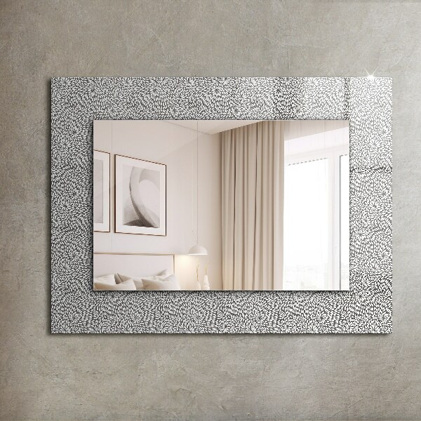 Espelho com moldura decorada com temas 3D