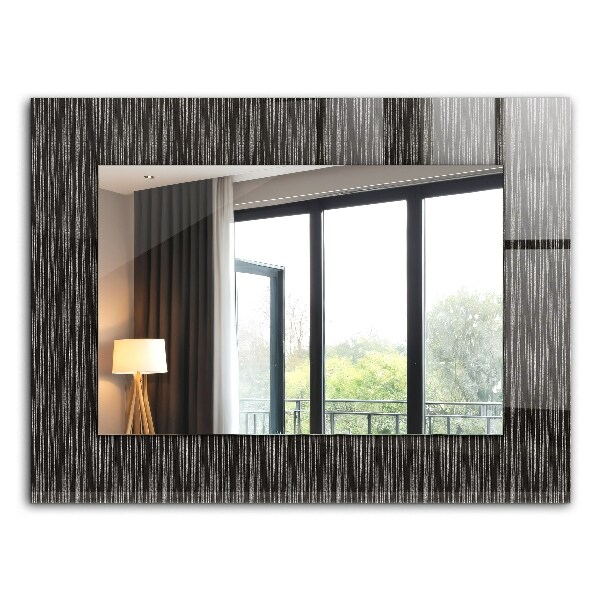 Espelho com moldura decorada de linhas modernas