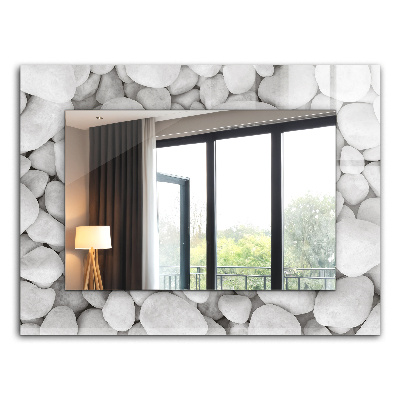 Espelho com moldura decorada em linhas abstratas