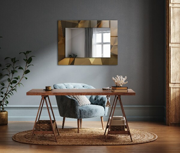 Espelho decorativo com formas geométricas