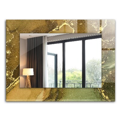 Espelho decorativo com arte abstrata