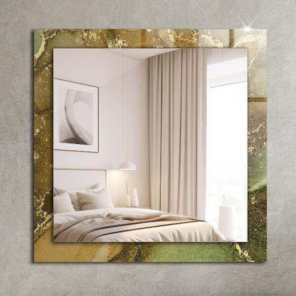 Espelho decorativo com arte abstrata