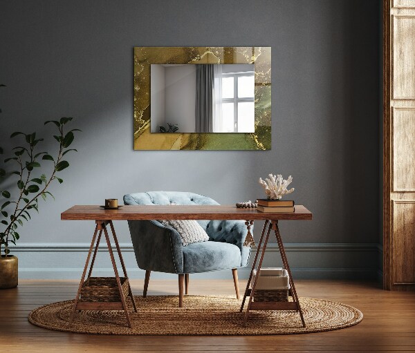 Espelho decorativo com arte abstrata
