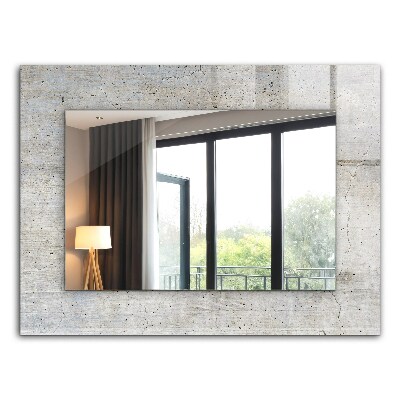 Espelho decorativo com estampa de parede de concreto rachada