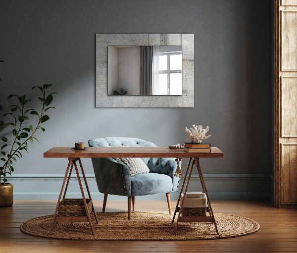 Espelho decorativo com estampa de parede de concreto rachada