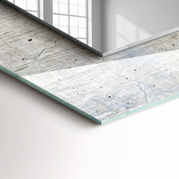 Espelho decorativo com estampa de parede de concreto rachada