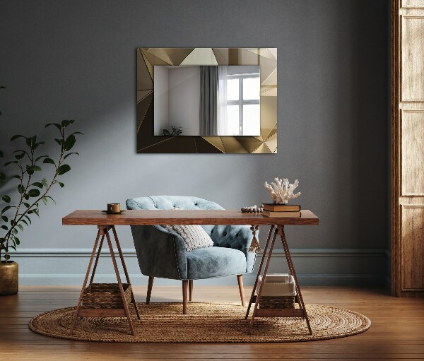 Espelho decorativo com formas geométricas