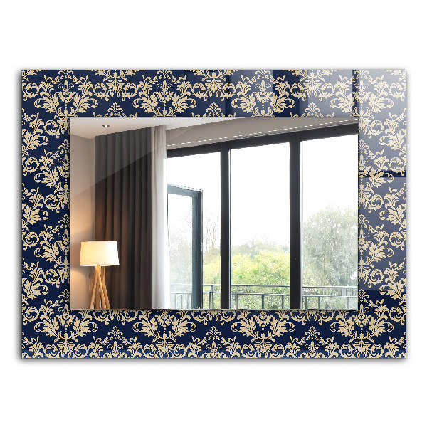 Espelho decorativo com tema de papéis de parede vitorianos