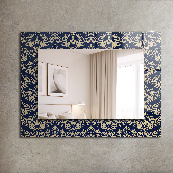 Espelho decorativo com tema de papéis de parede vitorianos
