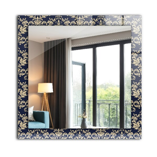 Espelho decorativo com tema de papéis de parede vitorianos