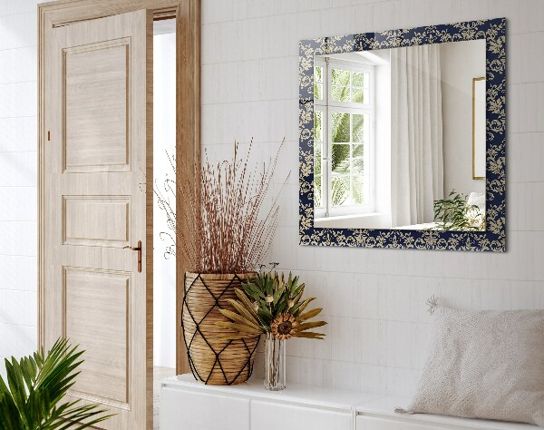 Espelho decorativo com tema de papéis de parede vitorianos