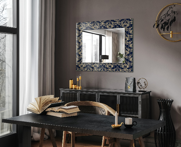 Espelho decorativo com tema de papéis de parede vitorianos