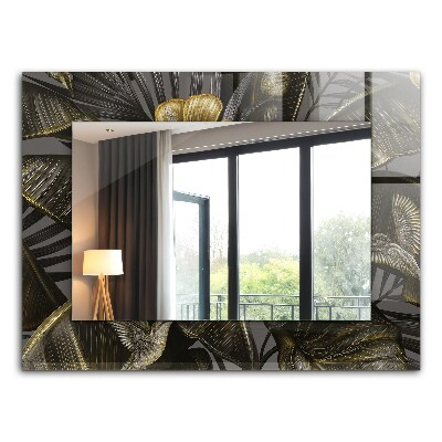 Espelho com moldura decorada com flores e beija-flores