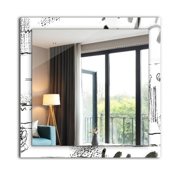 Espelho decorativo com modelos abstratos modernos