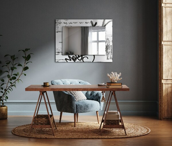 Espelho decorativo com modelos abstratos modernos
