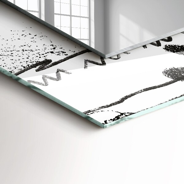 Espelho decorativo com modelos abstratos modernos
