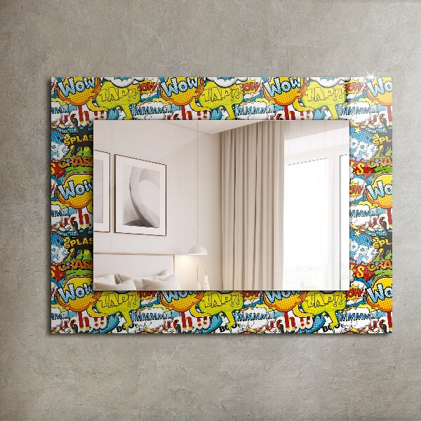 Espelho com moldura decorada com balões coloridos