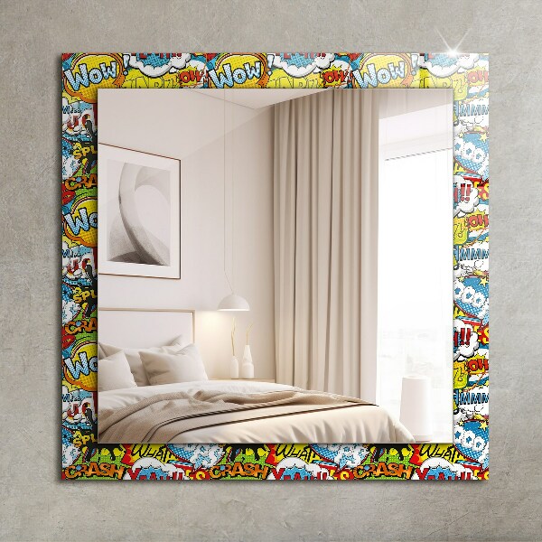 Espelho com moldura decorada com balões coloridos