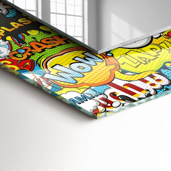 Espelho com moldura decorada com balões coloridos