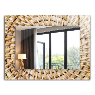 Espelho com moldura decorada trança