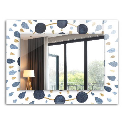 Espelho com moldura decorada com padrão de mandala abstrato