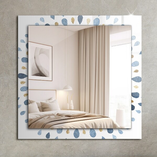 Espelho com moldura decorada com padrão de mandala abstrato