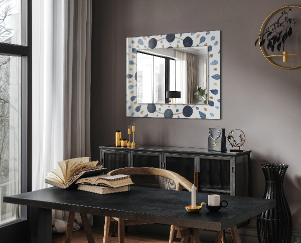 Espelho com moldura decorada com padrão de mandala abstrato