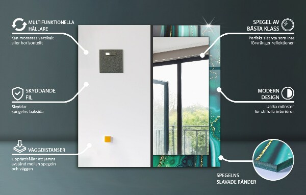Espelho decorativo de personagem minimalista