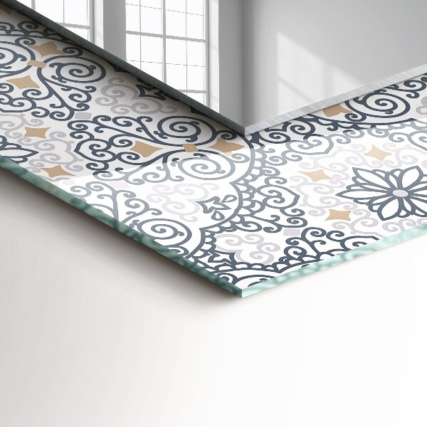 Espelho decorativo com motivo de azulejo