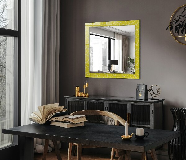 Espelho decorativo com moldura de fatia de limão