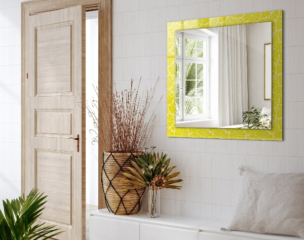 Espelho decorativo com moldura de fatia de limão