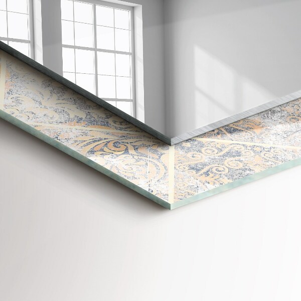 Espelho decorativo com estampas de azulejos