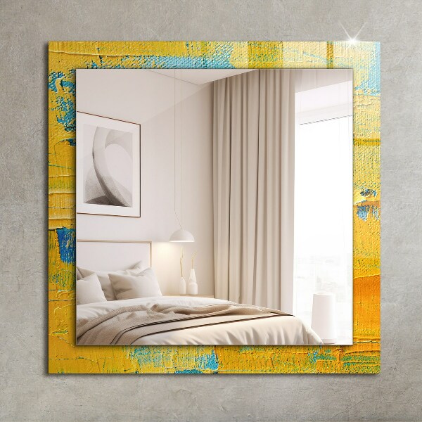 Espelho decorativo com pintura a óleo abstrata