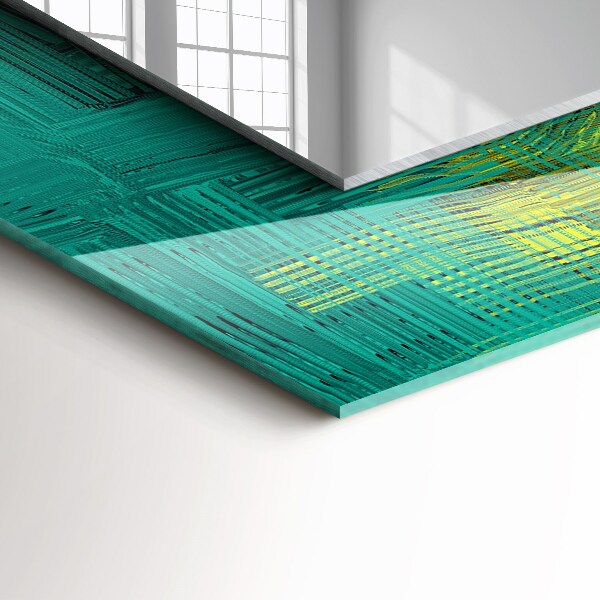 Espelho decorativo com composição abstrata de cores