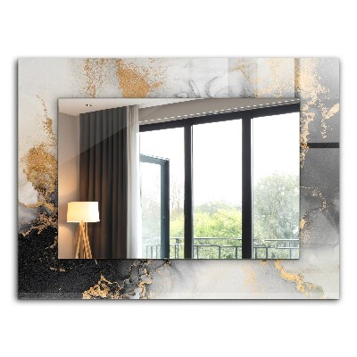 Espelho decorativo com arte abstrata contemporânea