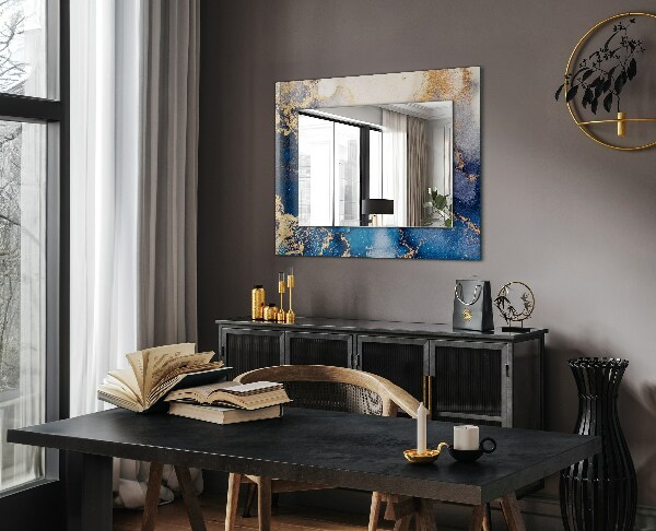 Espelho com moldura decorada em arte abstrata