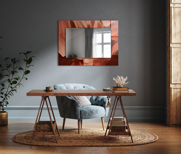 Espelho com moldura decorada e fonte motivacional