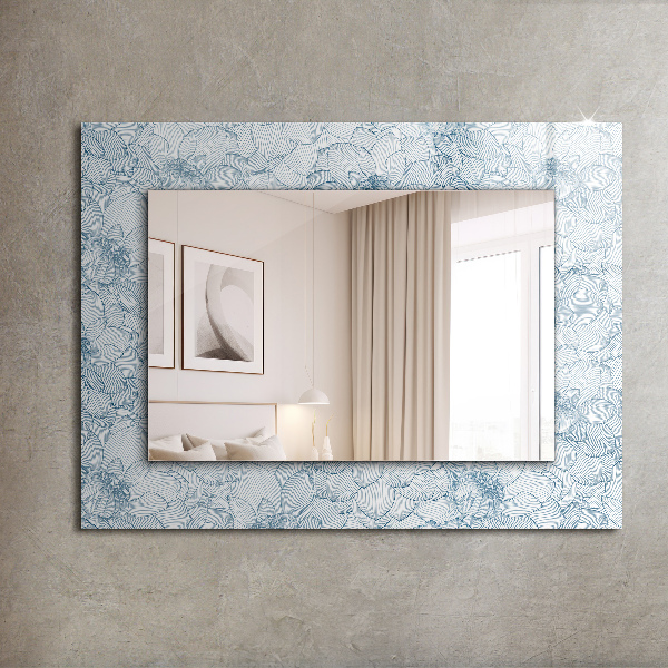 Espelho decorativo com estampa de carta de apresentação colorida