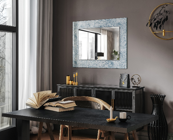 Espelho decorativo com estampa de carta de apresentação colorida