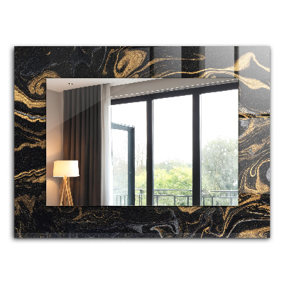 Espelho decorativo com moldura de madeira para piso
