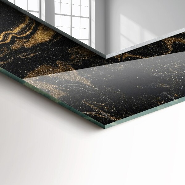 Espelho decorativo com moldura de madeira para piso