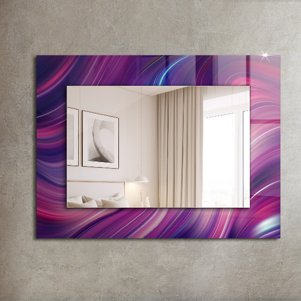 Espelho decorativo com motivo de palmeira colorido