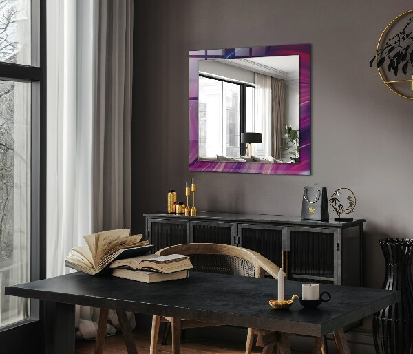 Espelho decorativo com motivo de palmeira colorido